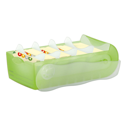HAN Karteikasten CROCO 997-603 DIN A7 PP grün transluzent, - HAN997TRGN