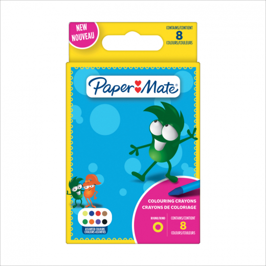 Paper Mate Wachsmalstift 2168273 sort. 8St., - 220002699