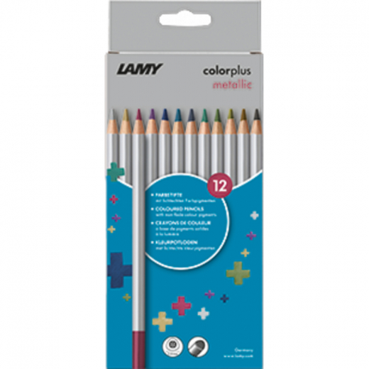 Lamy Buntstift colorplus 1235192 metallic sort. 12St., - 222060199