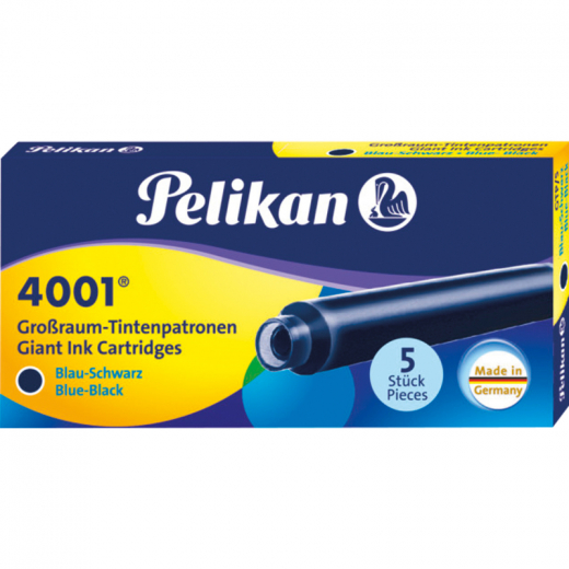 Pelikan Tintenpatrone 4001 GTP/5 310607 blauschwarz 5 St./Pack., - 795589