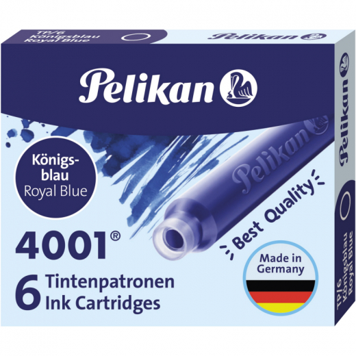 Pelikan Tintenpatrone 4001 TP/6 301176 königsblau 6 St./Pack., - PEL301176