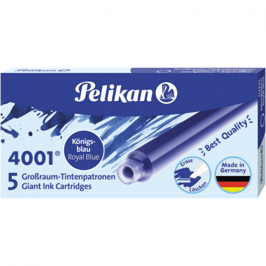 Pelikan Tintenpatrone 4001 GTP/5 310748 königsblau 5 St./Pack., - PEL310748