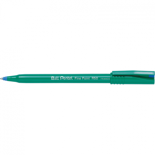 Pentel Tintenroller Ball R50-C 0,4mm Kappenmodell blau, - PEN50BL