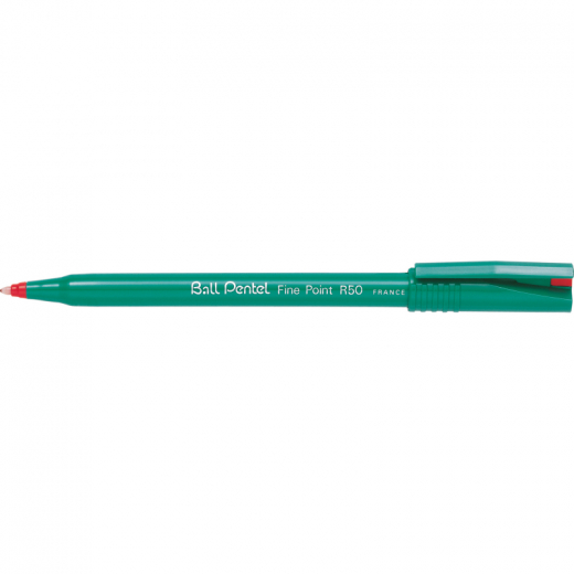 Pentel Tintenroller Ball R50-B 0,4mm Kappenmodell rot,