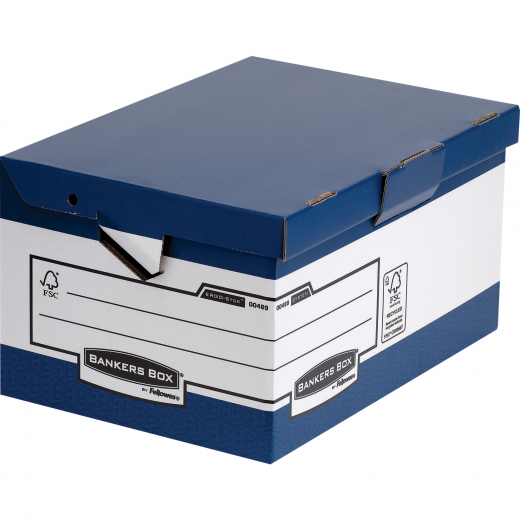 Bankers Box Archivbox Ergo Box System Maxi 0048901 blau/weiß, - 312341