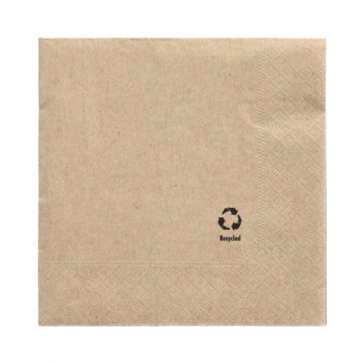 PAPSTAR Serviette RC 89765 3lg 1/4Falz 33x33cm natur 100St, - 440210072