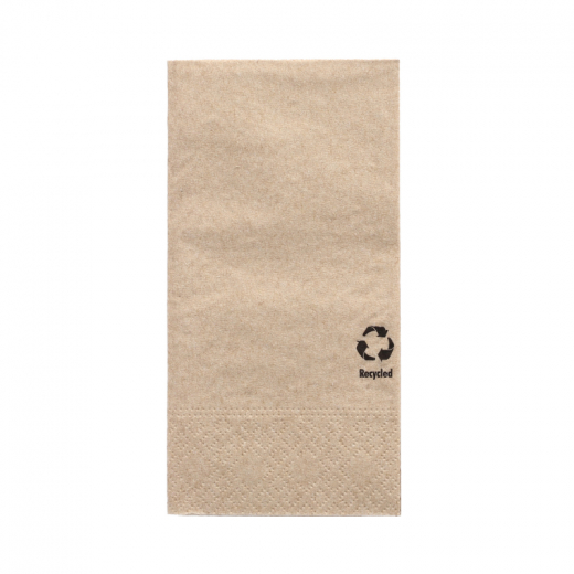 PAPSTAR Serviette RC 88531 3lg 1/8Falz 33x33cm natur 100St, - 440210172