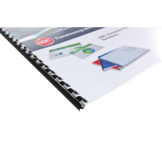 GBC Plastikbinderücken 4028177 DIN A4 12mm schwarz 100 St./Pack.,
