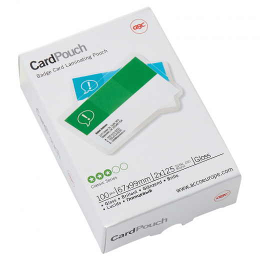 GBC Folientasche CardPouch 3743177 67x99mm 125mic 100 St./Pack., - 372352