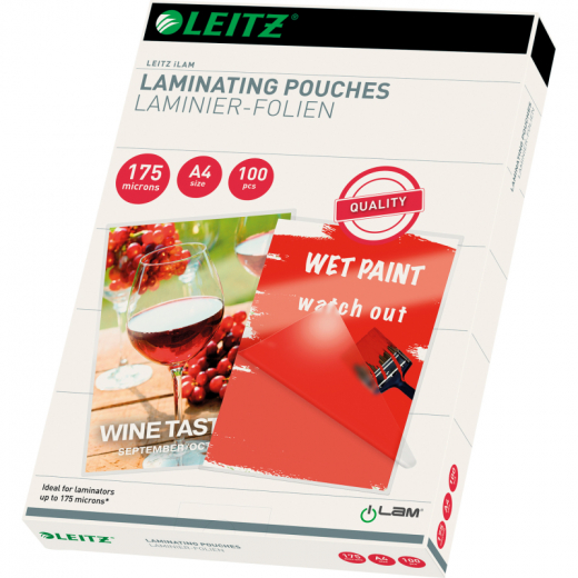 Leitz Laminierfolie 16933 DIN A4 175mic 100 St./Pack., - 80169330