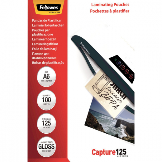 Fellowes Laminierfolie Capture 125 5307201 111x154mm 100 St./Pack., - FEL5307201