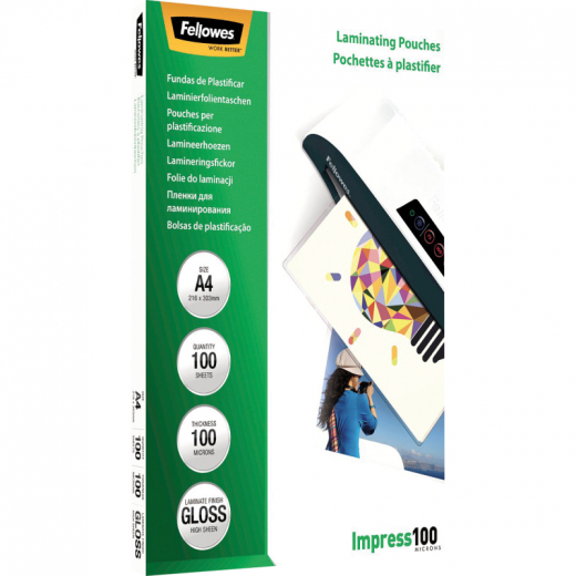 Fellowes Laminierfolie Impress 100 5351111 DIN A4 tr 100 St./Pack., - FEL5351111