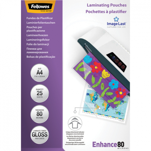 Fellowes Laminierfolie ImageLast 5396205 DIN A4 80my 25 St./Pack., - FEL53962