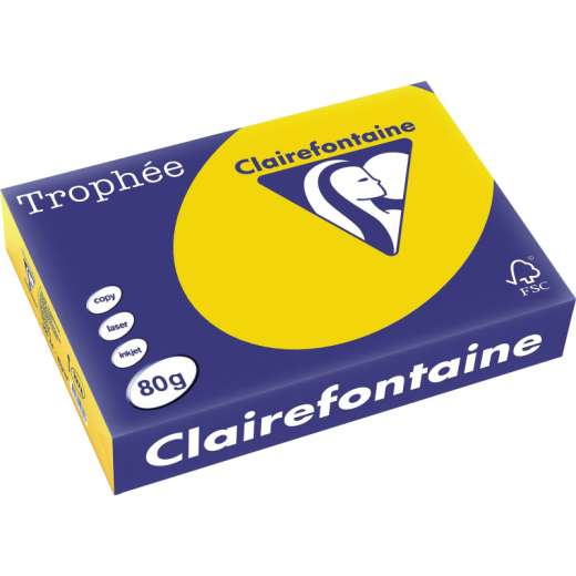 Clairefontaine Kopierpapier 1978C A4 80g sonnenblumengelb 500Bl.,