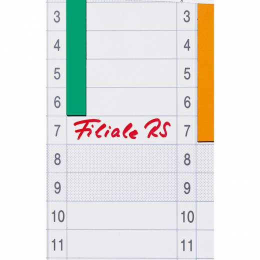 Franken Datumstreifen DS41203A 19,1x69,5cm 1-31 weiß 12 St./Pack., - FRADS1203A