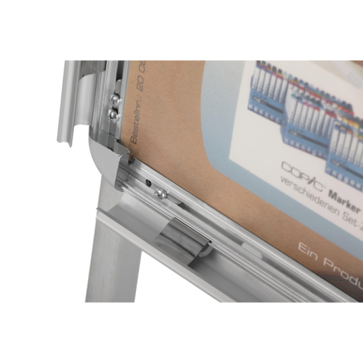 magnetoplan Kundenstopper SP 00016 66,1x119cm DIN A1 silber, - HOL00016