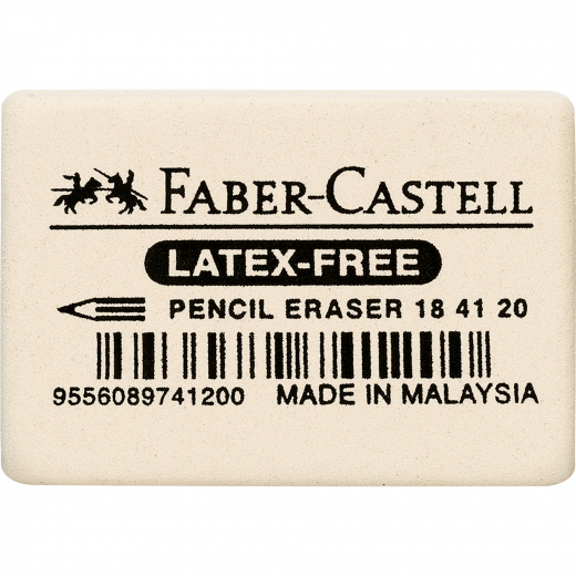 Faber-Castell Radierer 184120 Kautschuk weiß, - 317280701