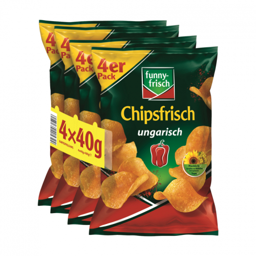 funny-frisch Chips Chipsfrisch ungarisch 4025 4x40g, - 492171900