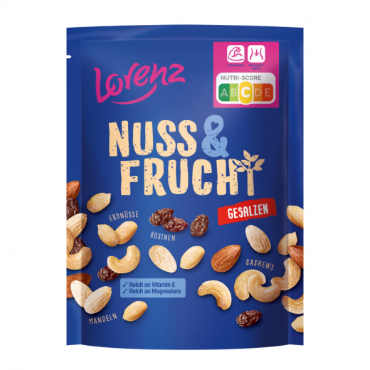 Lorenz Nuss & Frucht gesalzen 326561 125g, - 492482800