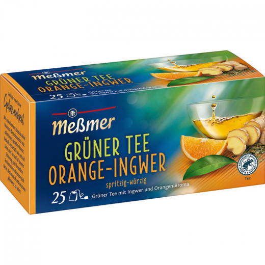 Meßmer Tee 100279 Grüner Tee Orange-Ingwer 25 Btl./Pack.,