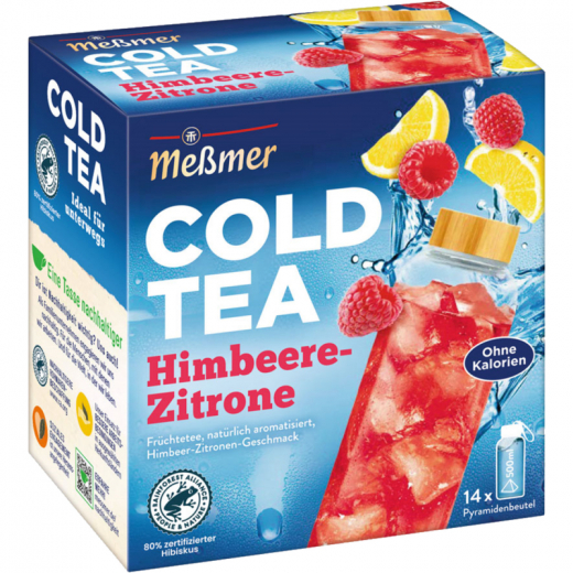 Meßmer Tee COLD TEA 106039 Himbeere-Zitrone 14St.,