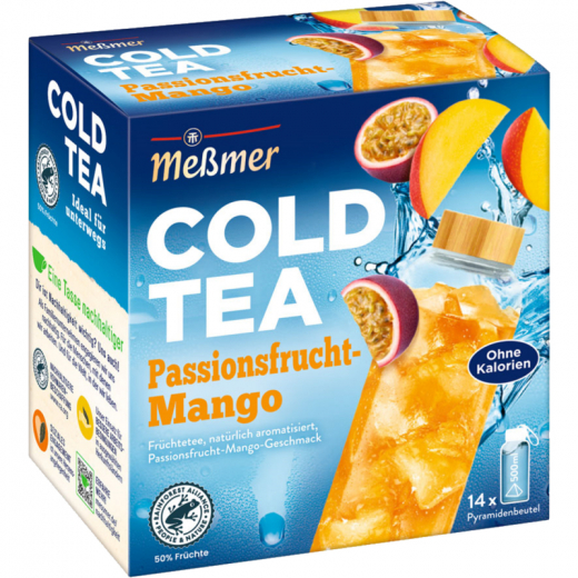 Meßmer Tee COLD TEA 105564 Passionsfrucht-Mango 14St., - MESSMER COLD TEA PASSIONS