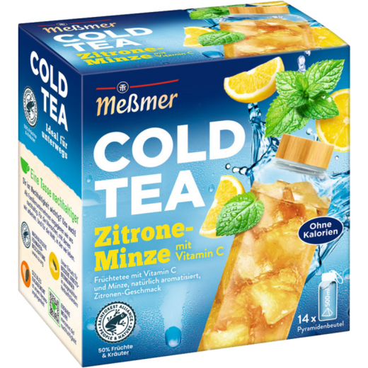 Meßmer Tee COLD TEA 105565 Zitrone-Minze 14St., - MESSMER COLD TEA ZITRONE