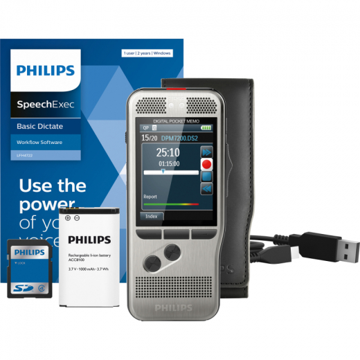 Philips Diktiergerät Digital Pocket Memo DPM7200/02, - 721007000