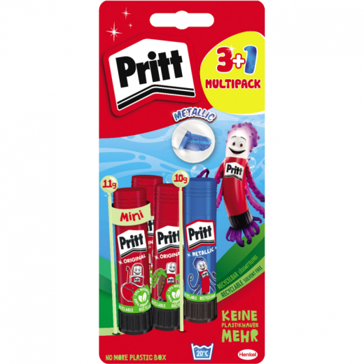 Pritt Klebestift PBS4B 3x11/1x10g,