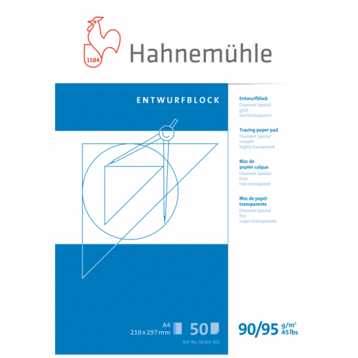 Hahnemühle Skizzenblock FineArt 10622501 DIN A4 90/95g 50Blatt,