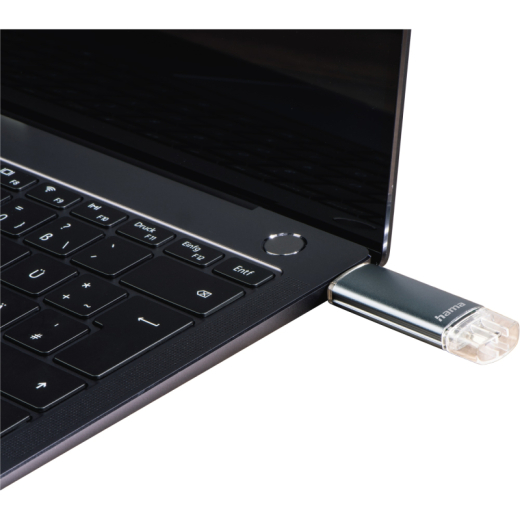 Hama USB-Stick FlashPen Laeta Twin 00123925 32GB 10MB/s USB 2.0 grau, - 183287200