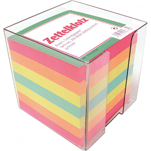 Landre Zettelbox 100420101 10x10x10cm tr Inhalt bunt, - 5400091