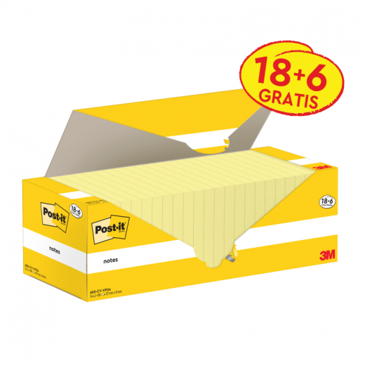 Post-it Haftnotiz Notes  654-CY-VP24 76x76mm ge 24x100Bl,