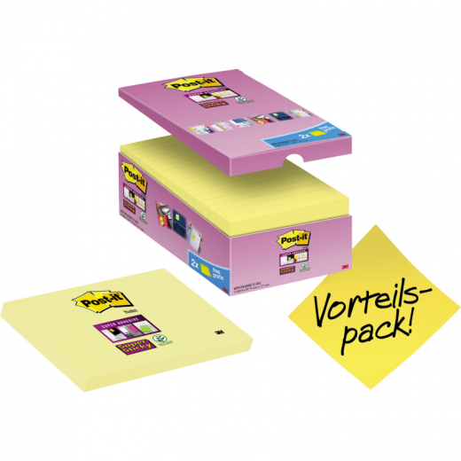 Post-it Haftnotiz Super Sticky 65516SYP 127x76mm ge 16x90Bl,