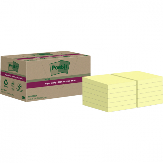 Post-it Haftnotiz Super Sticky  622 RSS12CY ge 12x70Bl, - 481598