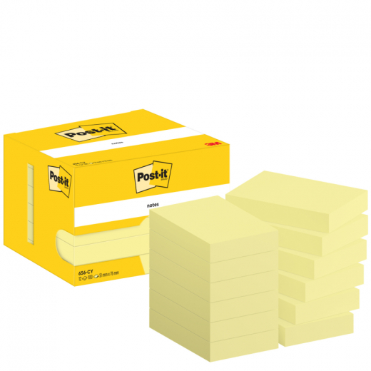 Post-it Haftnotiz Notes 656 CY 51x76mm ge 12St, - 481612