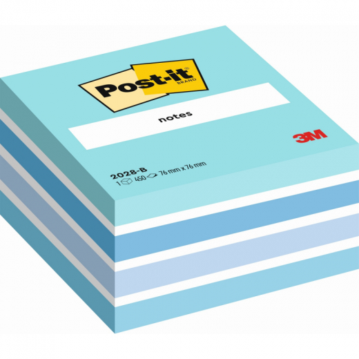 Post-it Haftnotiz Würfel  2028B 76x45x76mm pastellblau, - MMM2028B