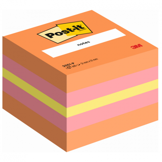 Post-it Haftnotiz Mini Würfel  51x40x51mm 400Bl. pink, - MMM2051P