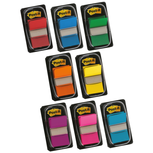 Post-it Haftstreifen Index Standardd I680-2 25,4x43,2mm blau, - MMMI6802