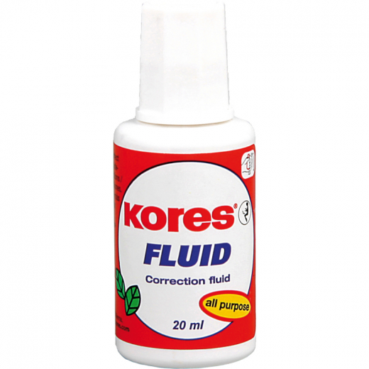 KORES Korrekturmittel Fluid KF66101 20ml Pinsel weiß, - KORKF66101