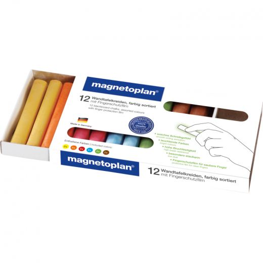 magnetoplan Tafelkreide 12306 farbig sortiert 12 St./Pack., - 70000248