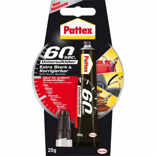 Pattex Universalkleber 60sec PUK6K 20g, - 619310