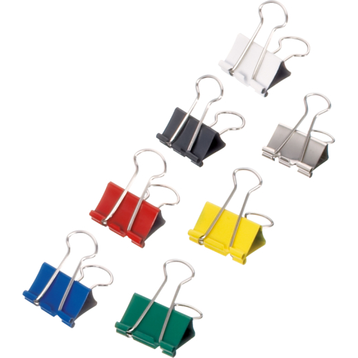 MAUL Foldbackklemmer mauly 2141699 16mm Weite 5mm sort. 12 St./Pack., - 13812749