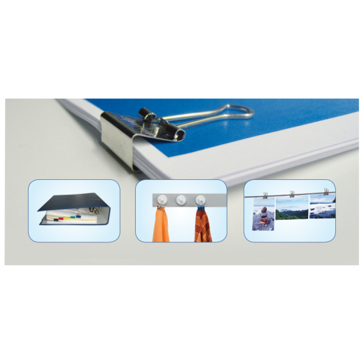 MAUL Foldbackklemmer mauly 2143290 32mm Weite 13mm sw 12 St./Pack., - 13812758