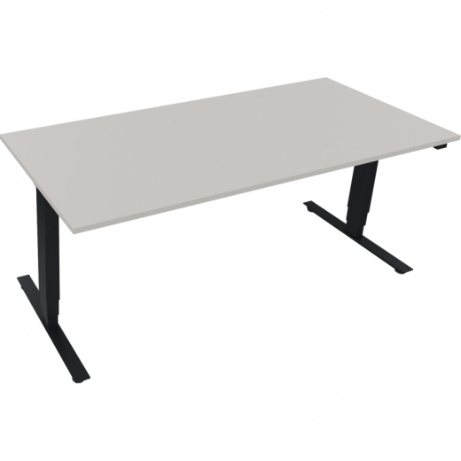 Sitz-/Stehtisch T-Kufe klappbar B1800xT800xH625-1285 an/Lichtgrau,