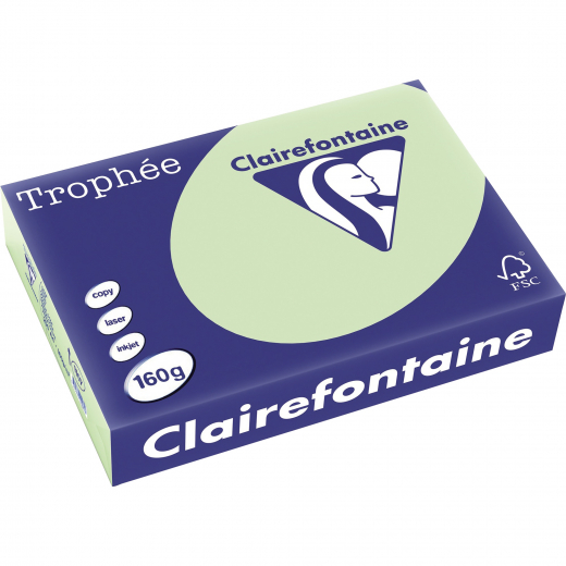 Clairefontaine Kopierpapier 1107C A4 160g grün 250Bl., - 332304100