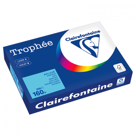 Clairefontaine Kopierpapier 1105PC A4 160g blau 250Bl, - CLA1105PC