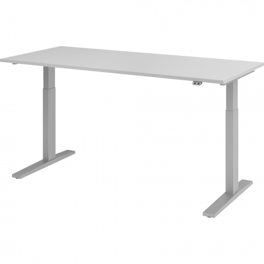 Hammerbacher Schreibt. VXMKA19/5/S el.180x80cm silber/grau, - 344903010