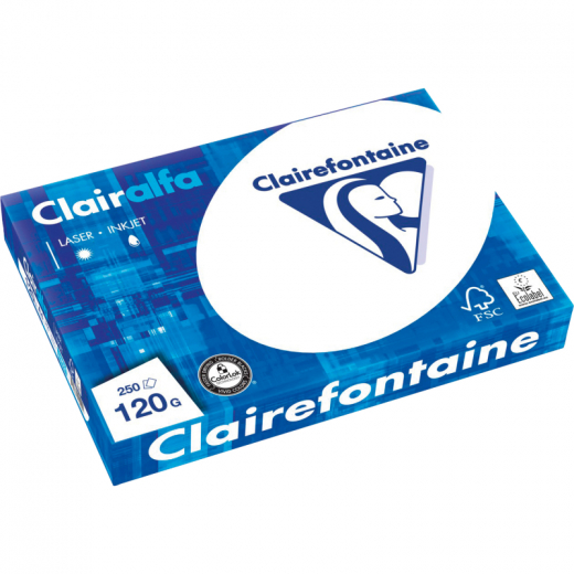 Clairefontaine Multifunktionspapier 1952C A4 120g ws 250 Bl./Pack., - CLA1952C