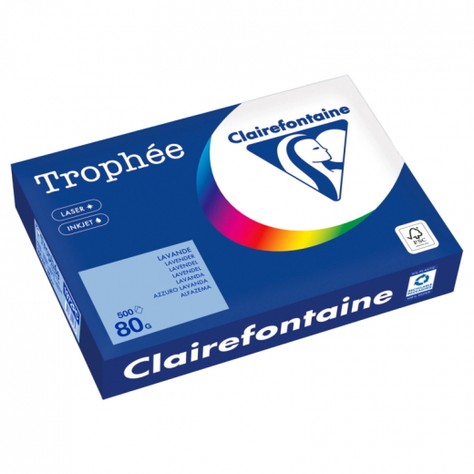 Clairefontaine Kopierpapier 1972PC A4 80g lavendel 500Bl, - CLA1972PC